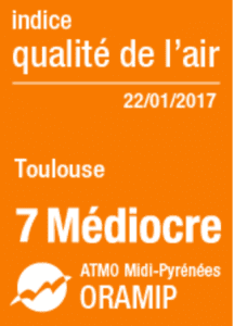 Indice de la qualité de l'air. /Source : Oramip