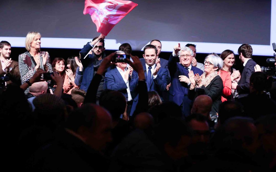 Le candidat de la primaire de la Gauche, Benoit Hamon était en meeting à Toulouse vendredi 20 janvier. C'est dans la ville rose qui termine sa campagne, à deux jours du premier tour des primaires de la gauche. /Photo S. Thuault-Ney