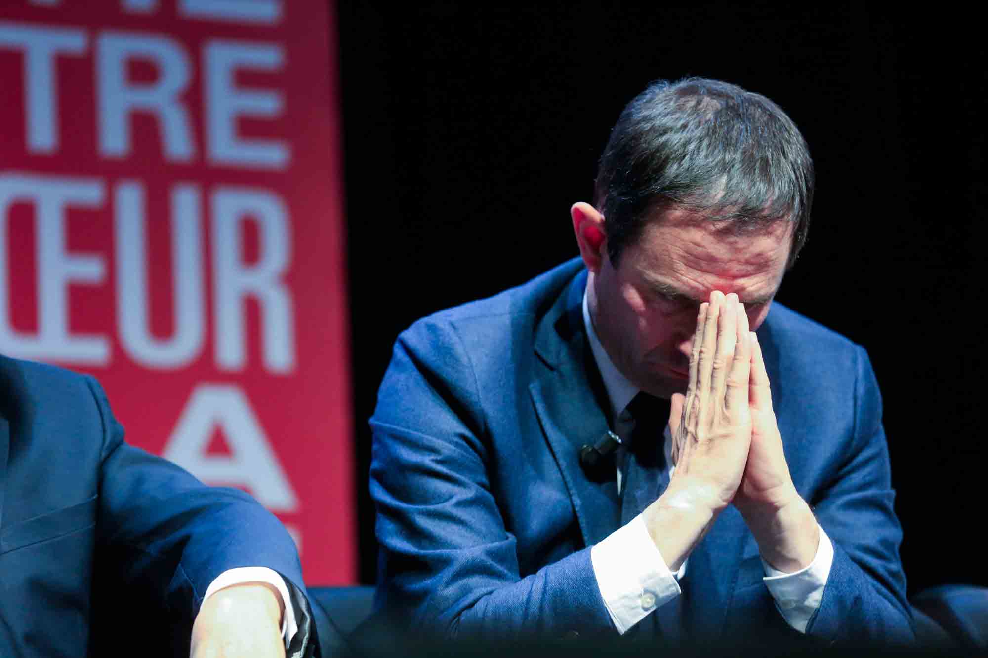 Le candidat de la primaire de la Gauche, Benoit Hamon était en meeting à Toulouse vendredi 20 janvier. C'est dans la ville rose qui termine sa campagne, à deux jours du premier tour des primaires de la gauche. /Photo S. Thuault-Ney