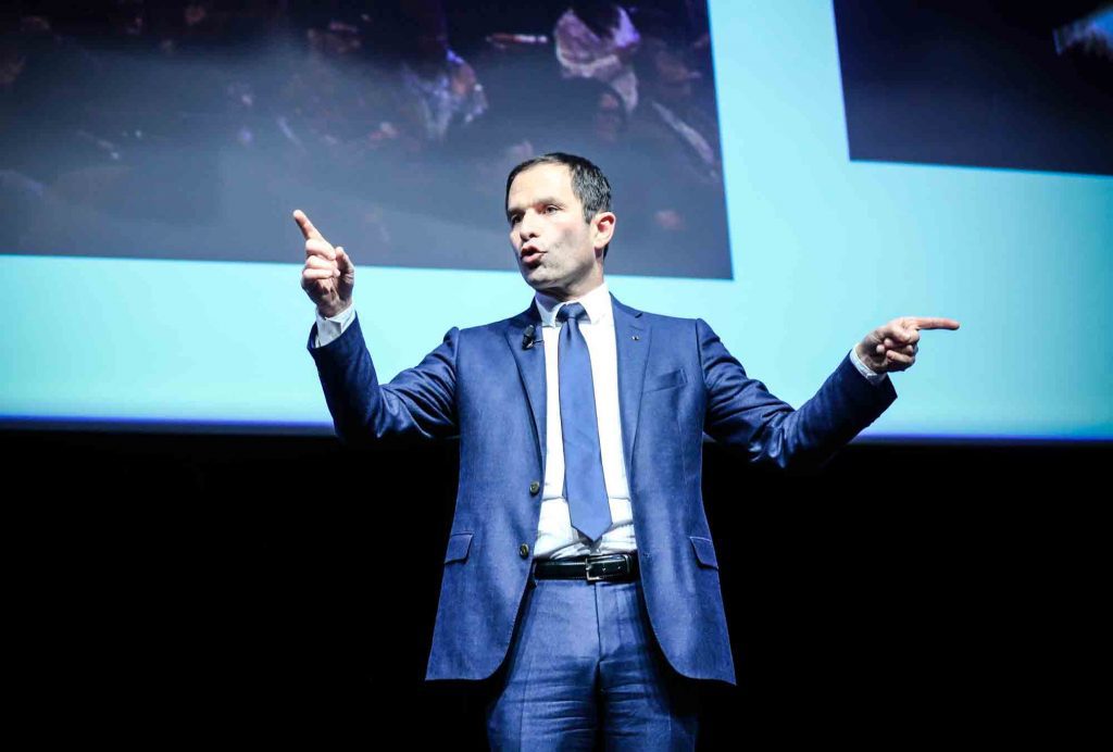 Benoit Hamon en meeting à Toulouse. /Photo S. Thuault-Ney