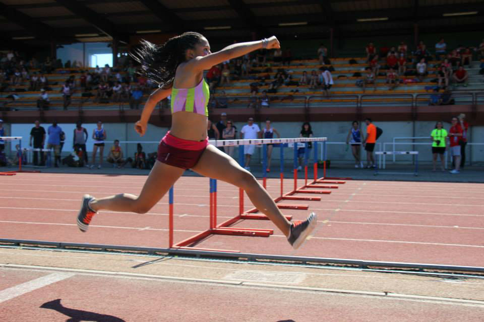 Camille Ichanjou a réalisé 12m58 pour prendre la deuxième place des championnats de France./ Photo Ligue Occitanie d'Athlétisme