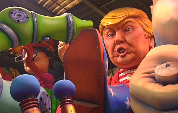 Donald Trump sera le char vedette du carnaval de Nice./Capture vidéo TF1