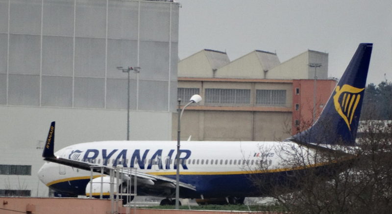 Avion de la compagnie Ryanair à l'aéroport de Toulouse-Blagnac / Crédit : Audrey Genjusz.