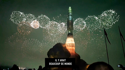 Feu d'artifice du nouvel an en Corée du Nord / Crédit : Mathieu Vergez