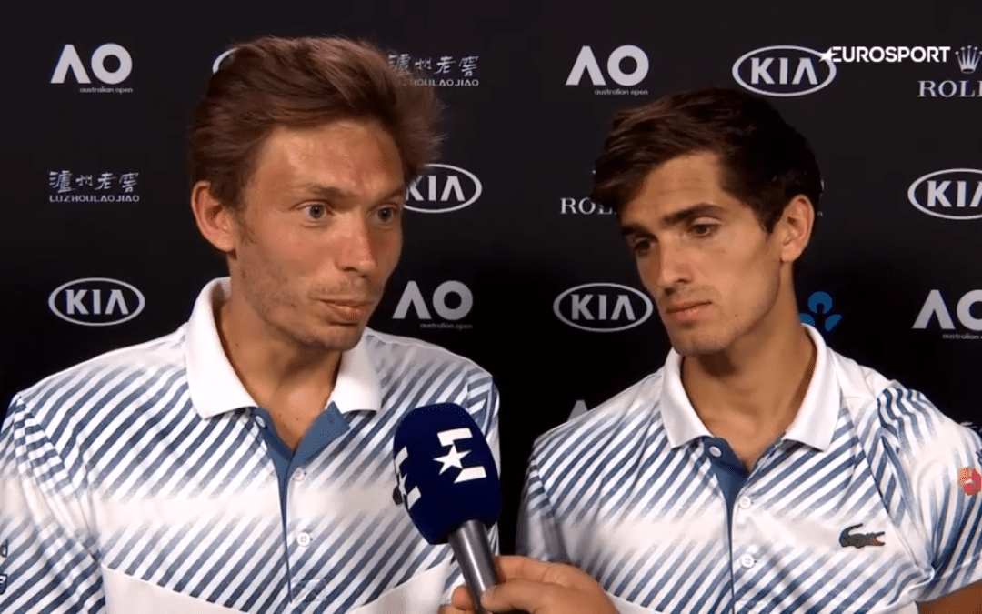 Le duo français remporte en double l'Open d'Australie./Crédits : Capture d'écran Eurosport