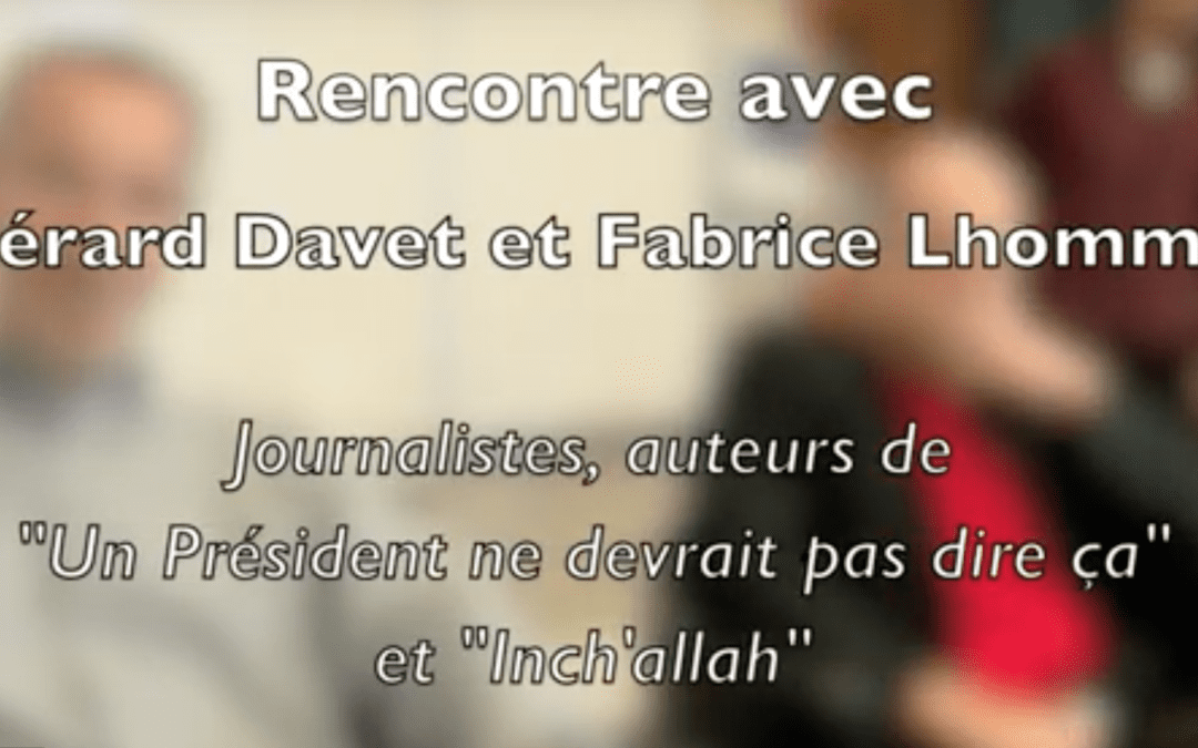Les journalistes du 24 heures ont rencontré Gérard Davet et Fabrice Lhomme il y a quelques temps / Crédits : DR