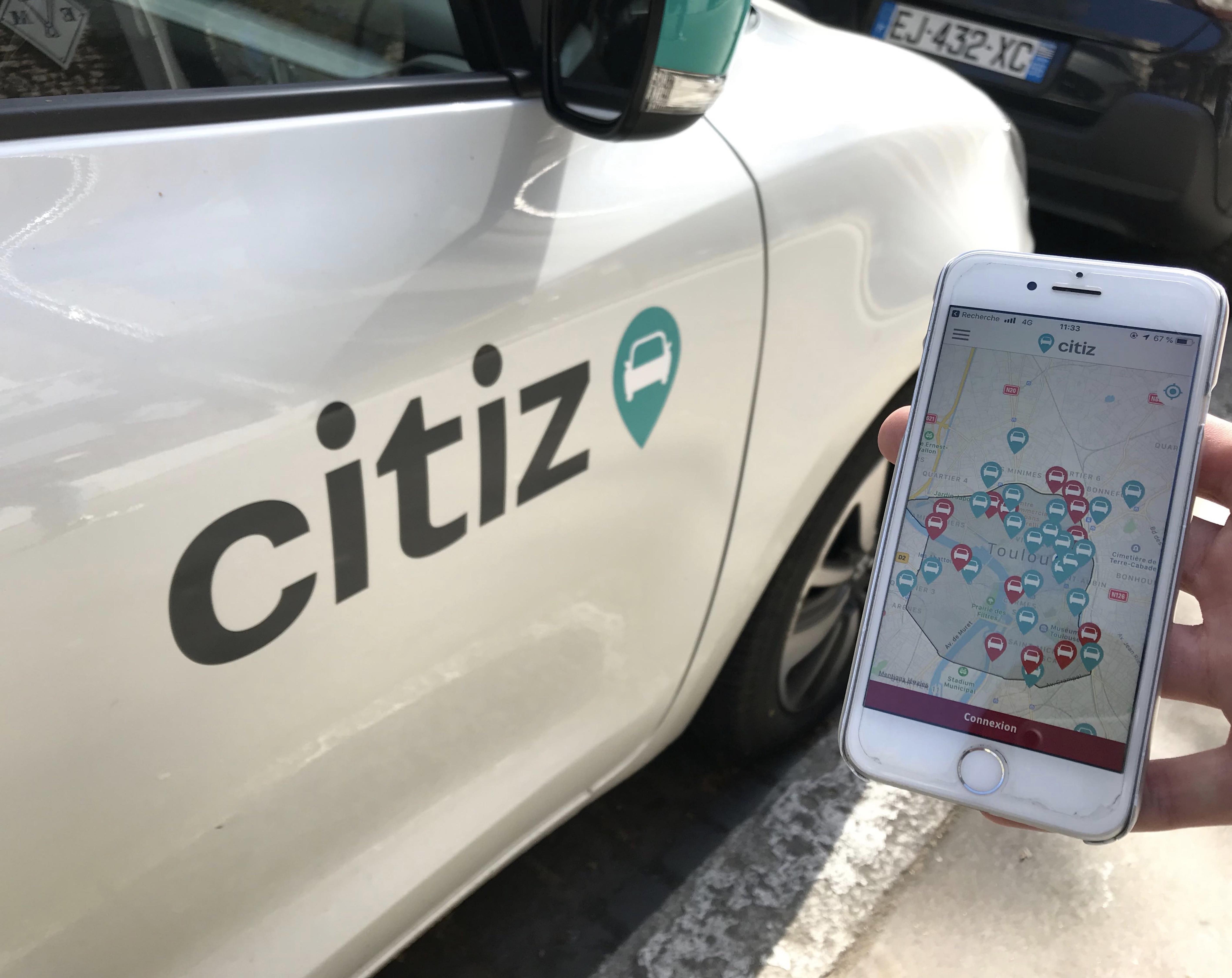 À Toulouse, la coopérative Citiz compte 3 000 abonnés pour 65 véhicules. (Crédits : Guillaume Pannetier)