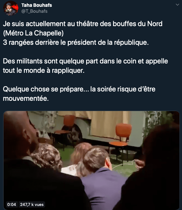 Vendredi 17 janvier, le journaliste militant Taha Bouhafs a partagé la position d'Emmanuel Macron sur son compte Twitter.