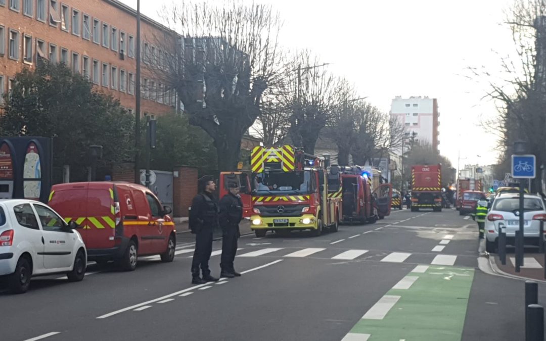 Les pompiers de Toulouse avenue de Muret