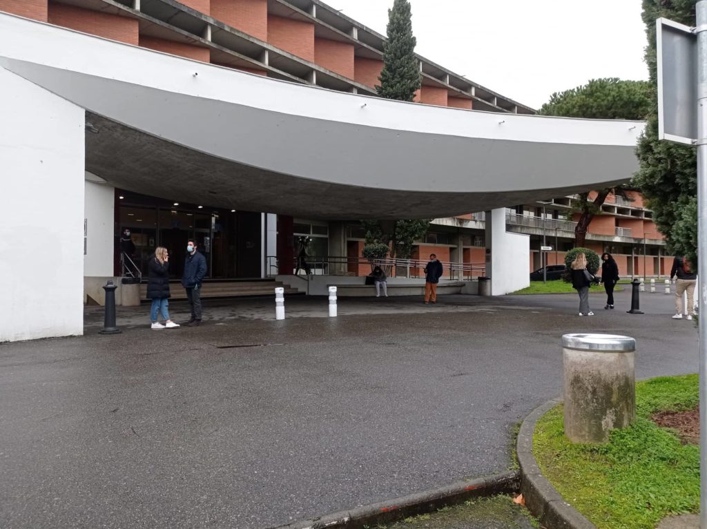 Quelques premières années ont pu faire le retour à la fac du capitole ce matin. Crédit : Axel Mahrouga