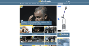 Les chaînes de TV locales du groupe Vià dont ViàOccitanie déposent le bilan. Crédit : capture d'écran