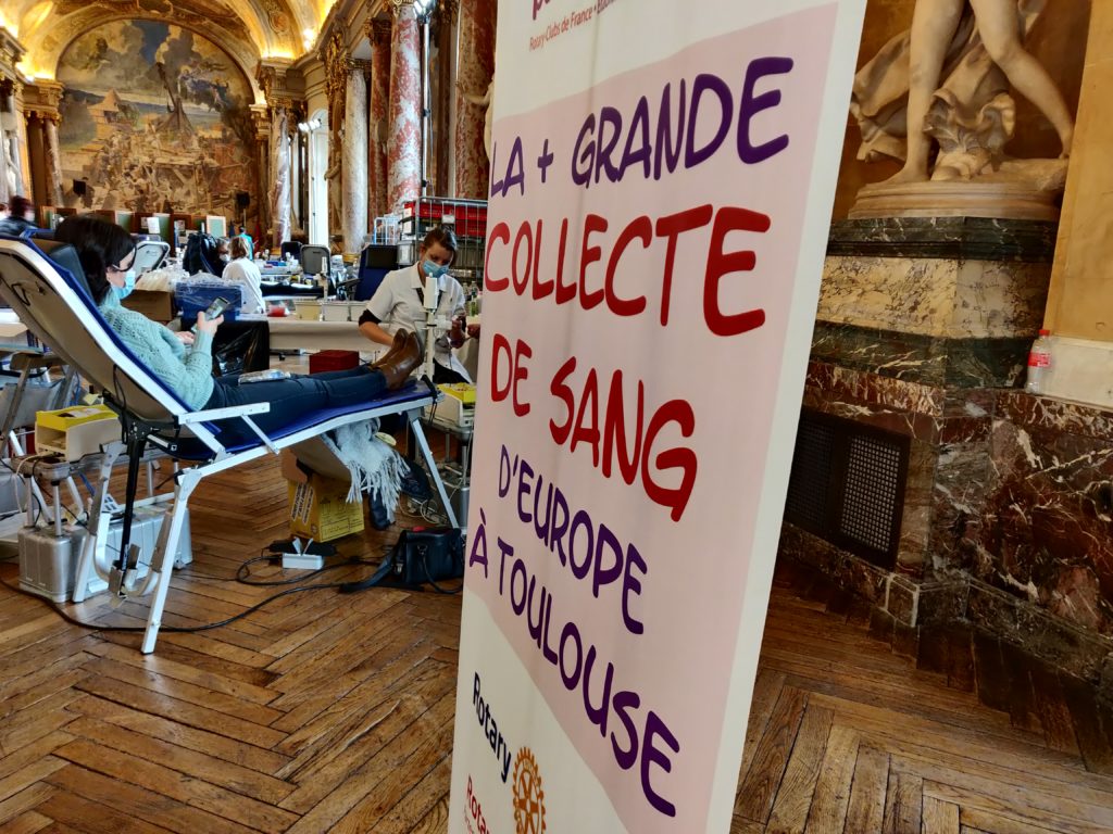 La grande collecte de sang « Mon Sang Pour Les Autres » a débuté aujourd'hui au Capitole de Toulouse. Crédit : Bary Isaac