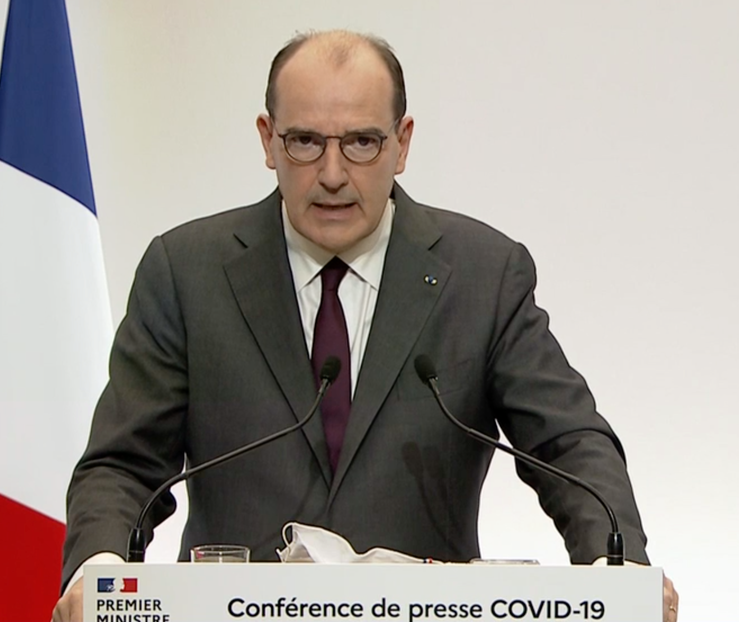 Le Premier ministre Jean Castex appelle les Français à faire preuve de responsabilité individuelle - Crédit : Capture d'écran