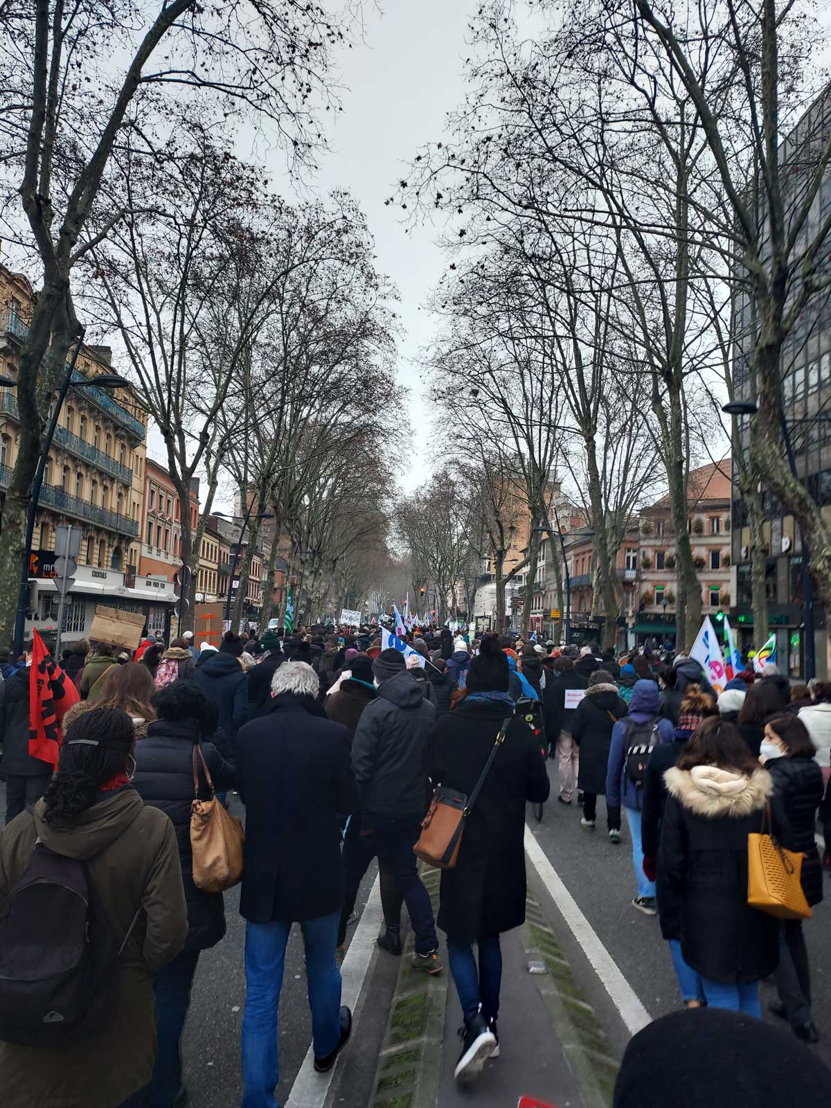 Manifestations inter-syndicale enseignante du 13 janvier 2022 ©Emeline Lagarde