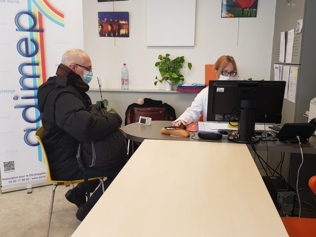 Centre de vaccination éphémère et sans rendez-vous à Toulouse.