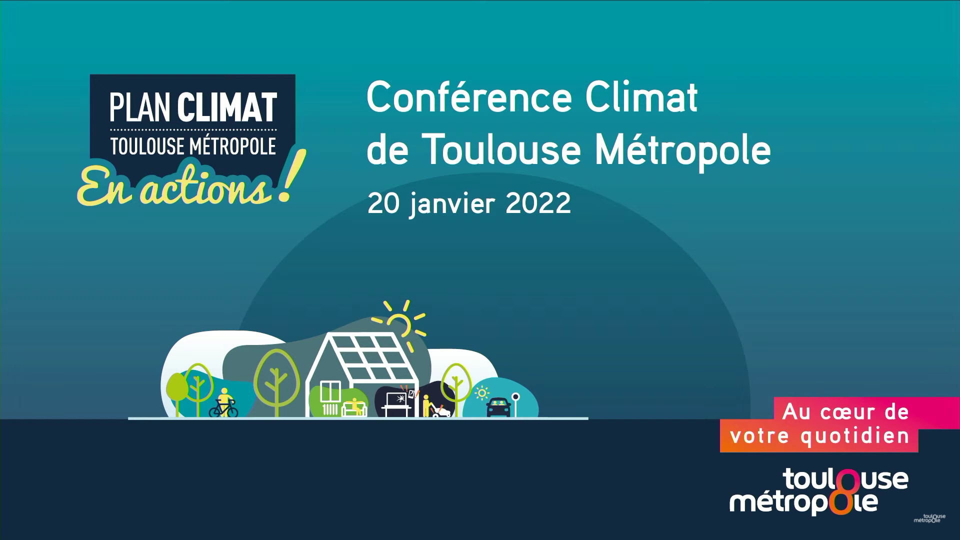 Capture d'écran de la conférence climat Toulouse Métropole