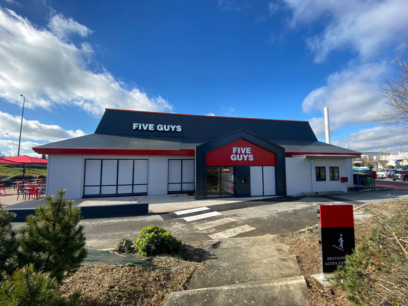 Five Guys de Blagnac ouvrant le 17 janvier. © Justine Cazaux