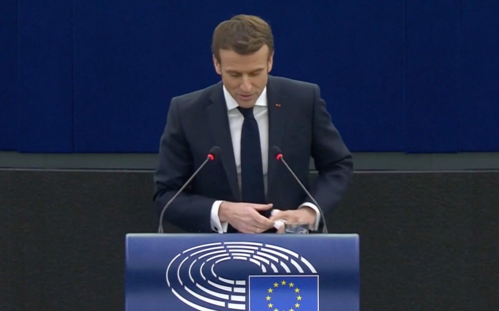 Emmanuel Macron au Parlement Européen ©Live Elysée