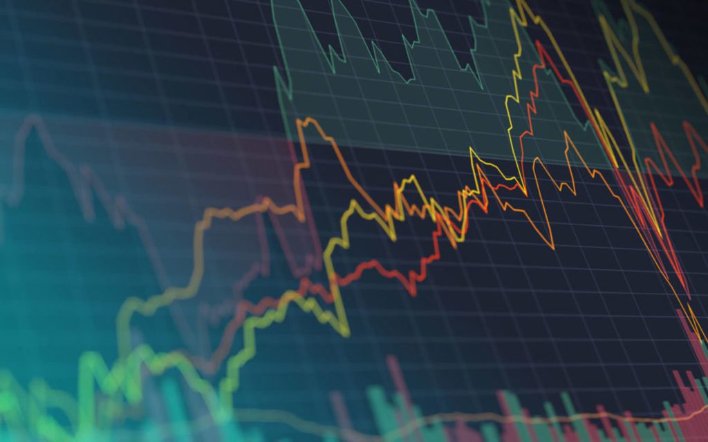 Graphiques des courbes de la bourse