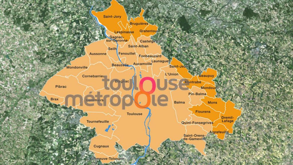 Carte de Toulouse et de sa métropole