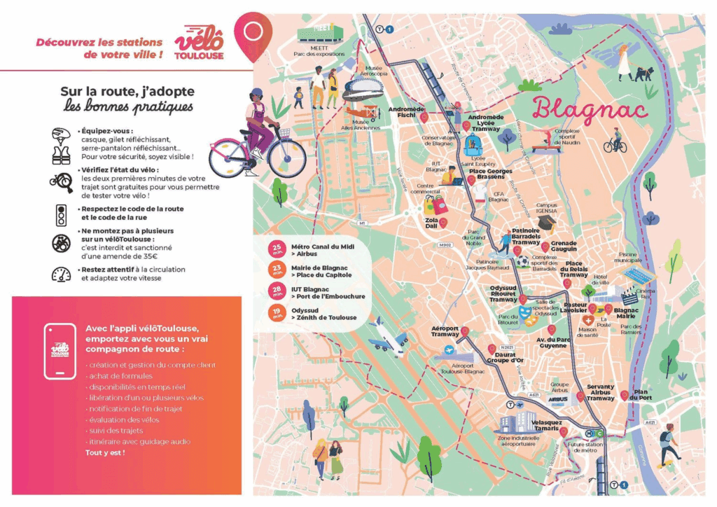 Les 16 stations de Blagnac